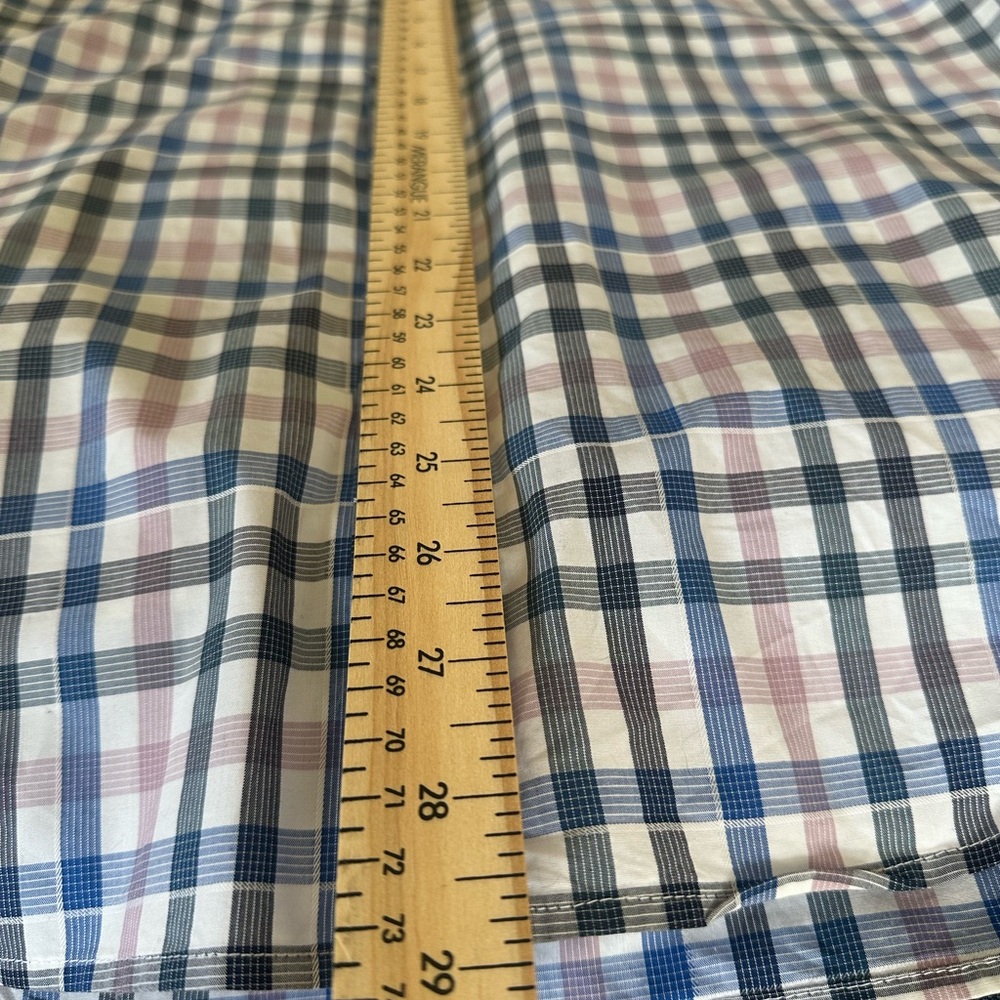 Long Sleeve Plaid Button Down Shirt Preppy Cotton Men’s Size M Academia - Picture 10 of 13